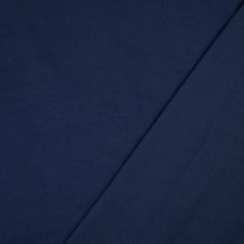 45 cm Reststück Wintersweat - Stretch Sweatshirt Uni Marineblau